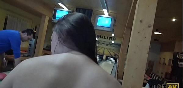  HUNT4K. Couple is tired of bowling, guy wants money, Ornella Morgen wants sex